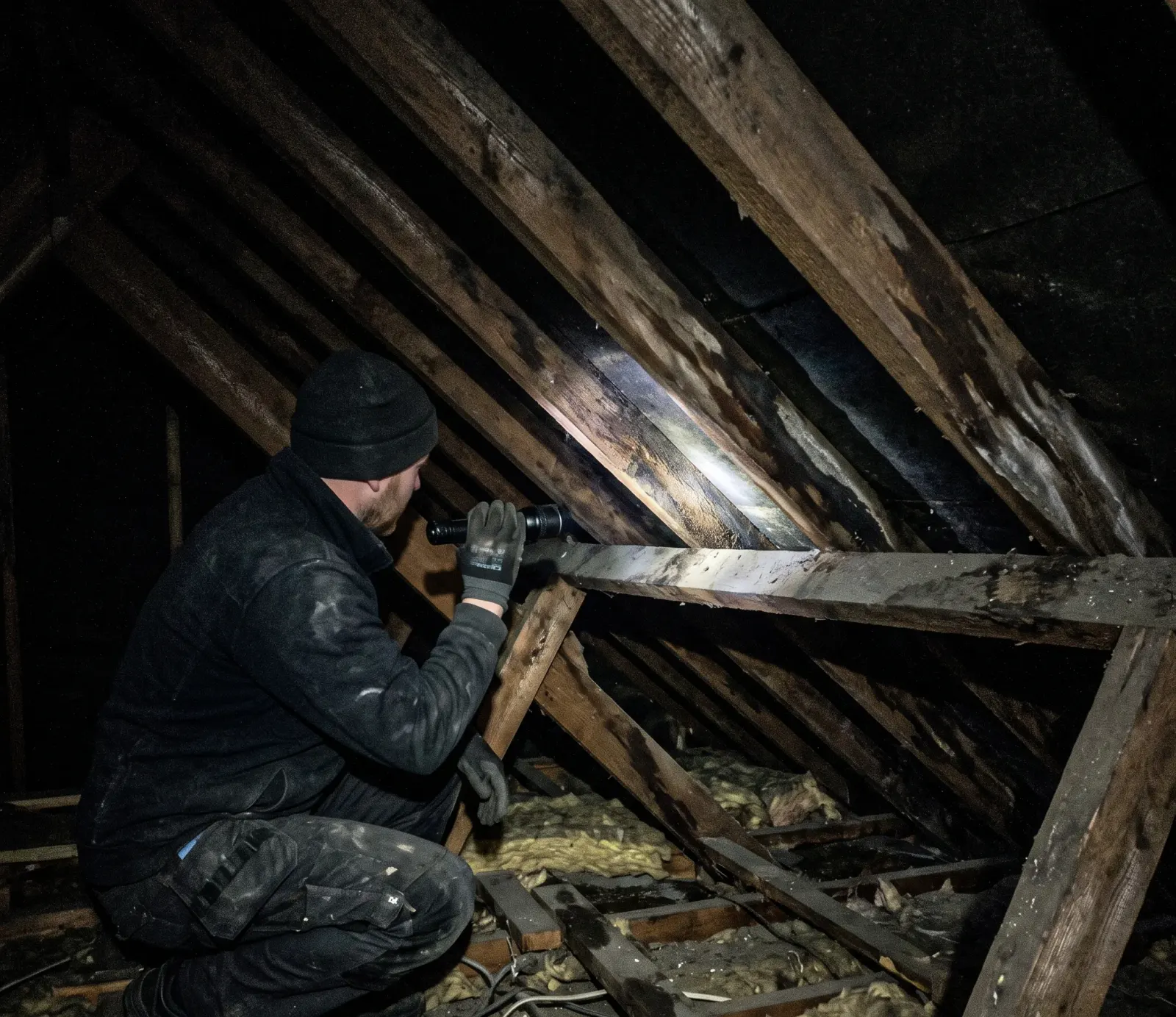 Attic Mold water damage in Hollywood, FL