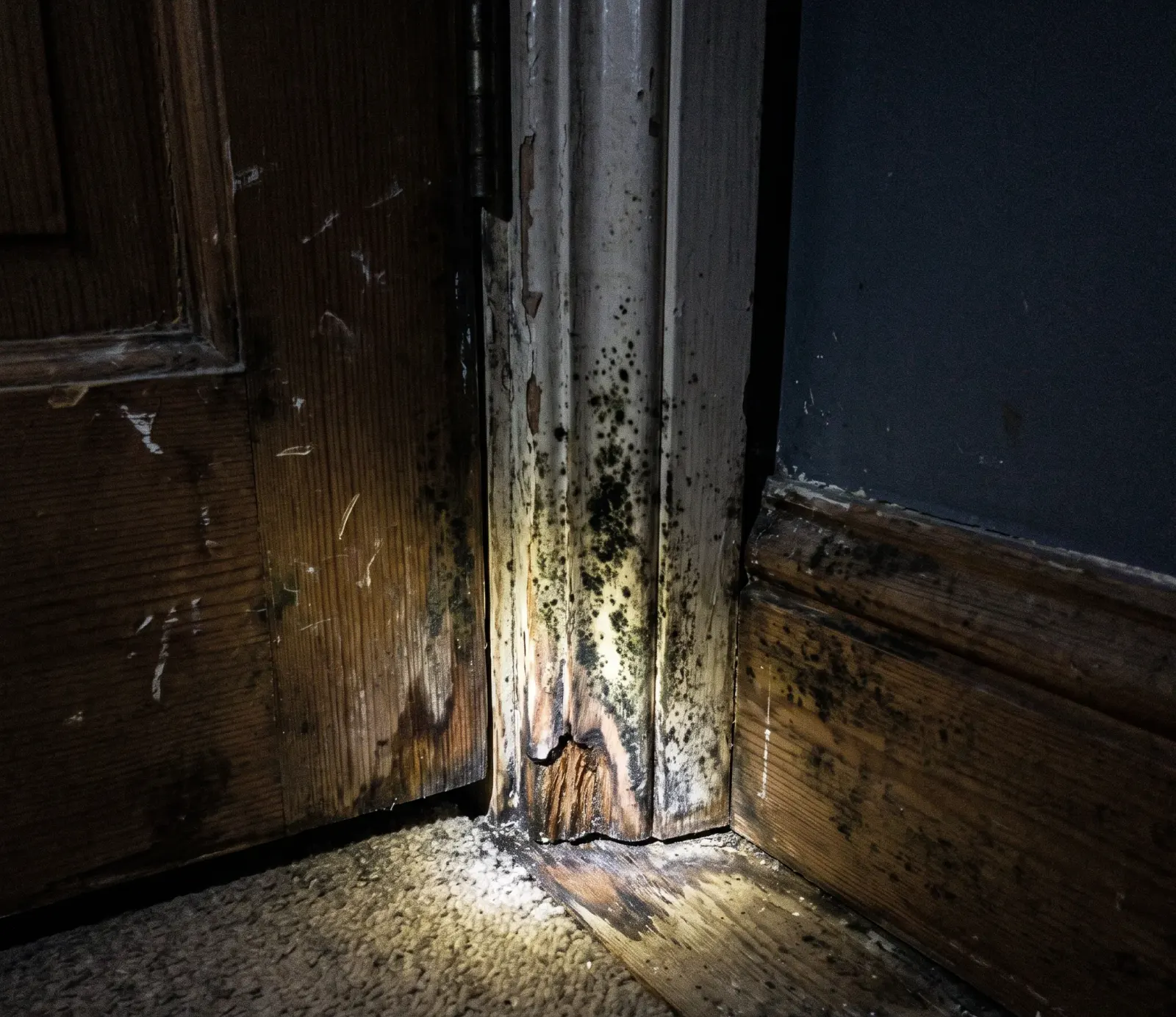 Mold Under Flooring water damage in Hollywood, FL