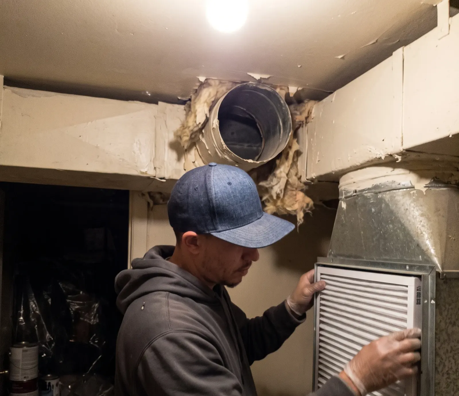 Air Handler and Duct Mold water damage in Hollywood, FL
